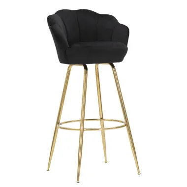 Taboret Barowy Vienna Czarny 55x53x110 cm (Wysokość Siedziska 88 cm)